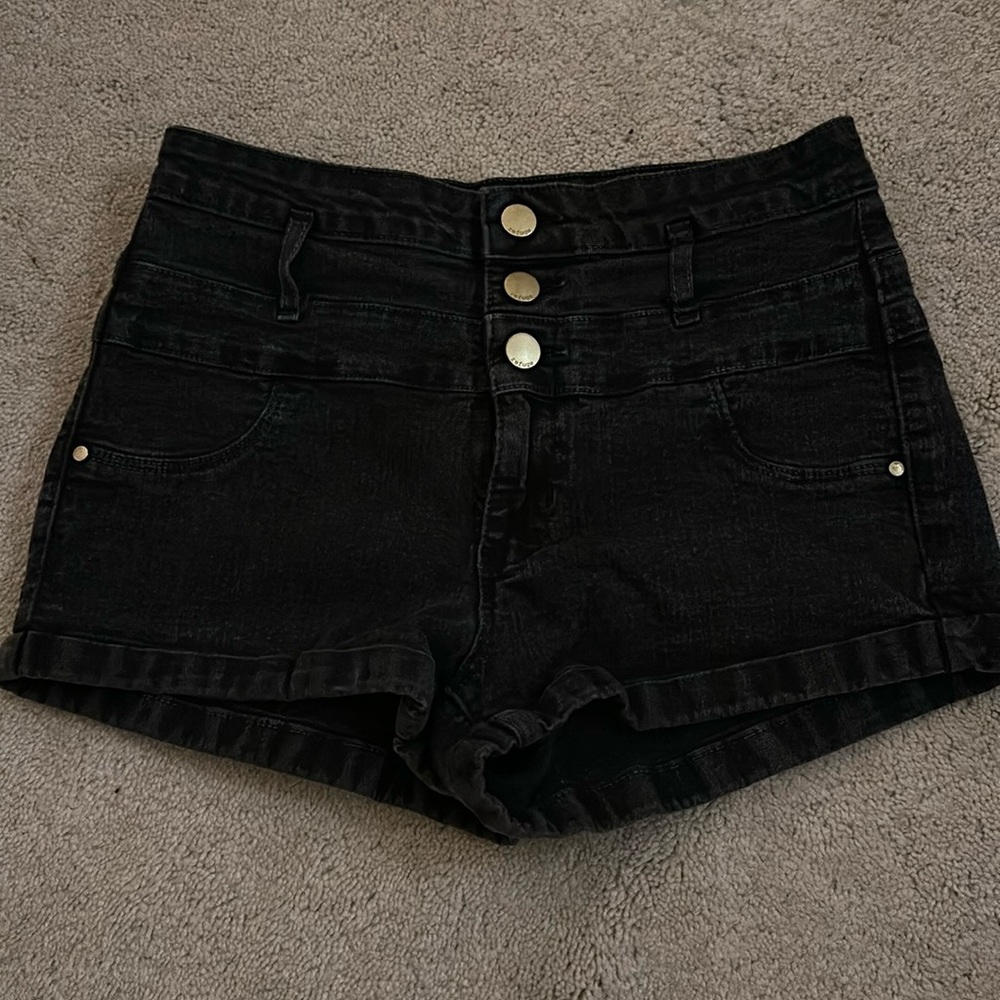 Black high waisted shorts